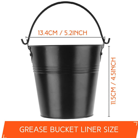 Findful grease liner attached to grill for quick setup and mess control.