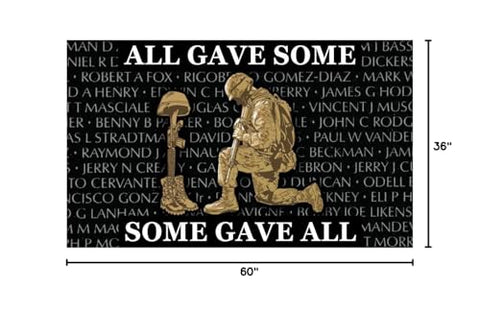 FindingKing All Gave Some Some Gave All flag, vibrant colors for ceremonies