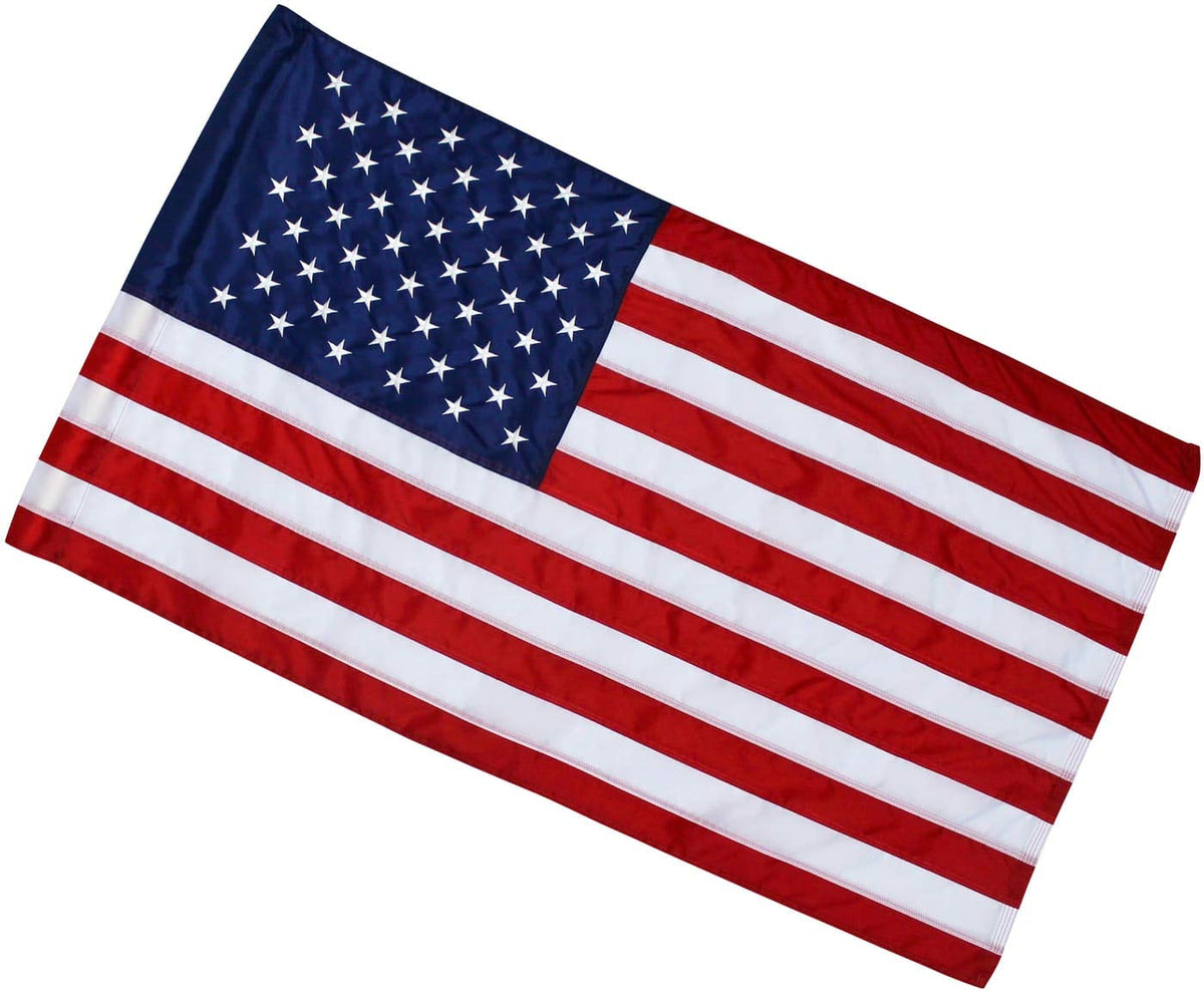 Fine Line Flag 2.5x4ft American flag on a pole sleeve for secure outdoor display.