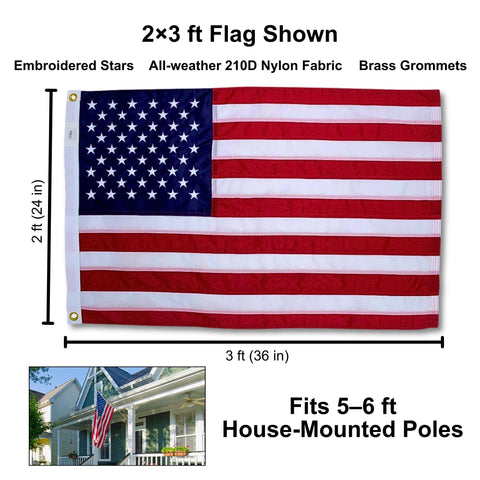 Fine Line Flag 2x3ft brass grommets for secure mounting