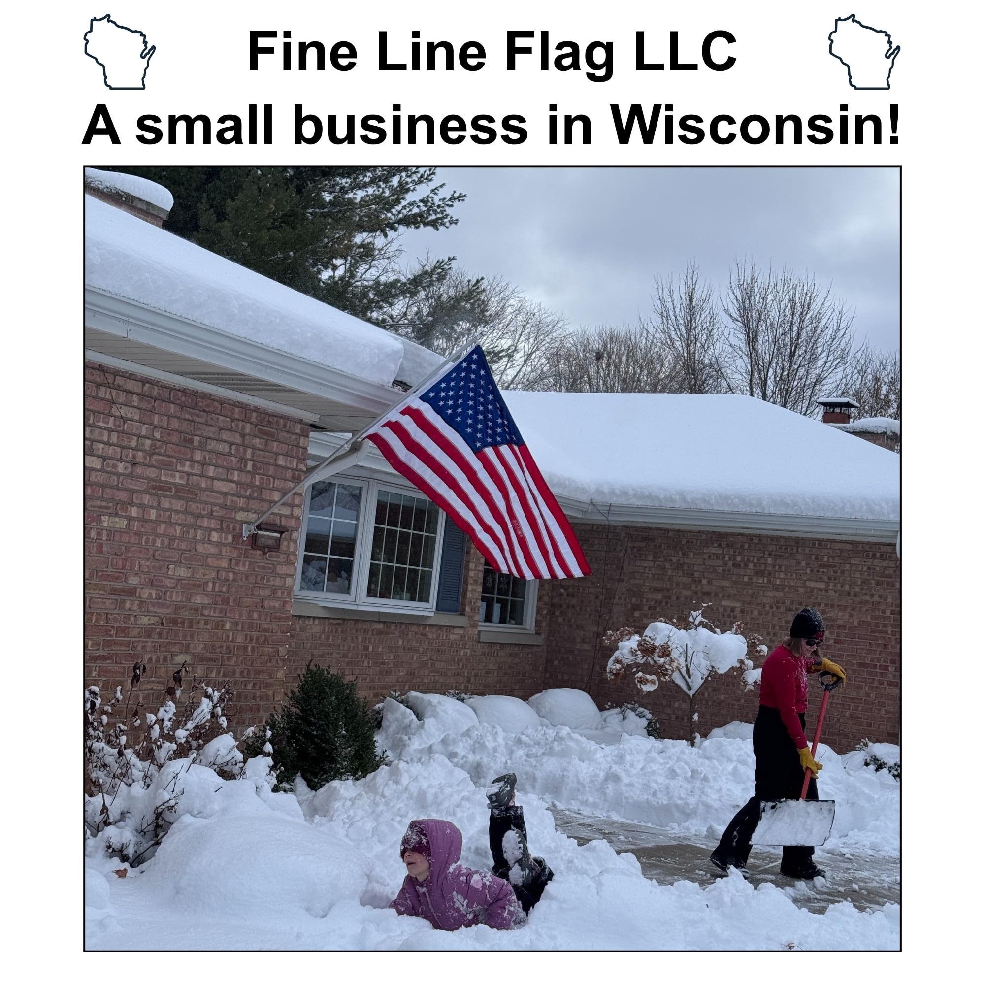 Fine Line Flag pole sleeve header compatible with standard outdoor mounting.
