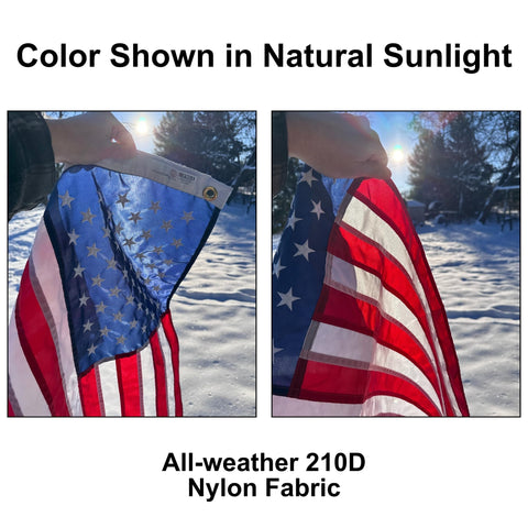 Fine Line Flag reinforced-fly-end improves wind durability for tall poles.