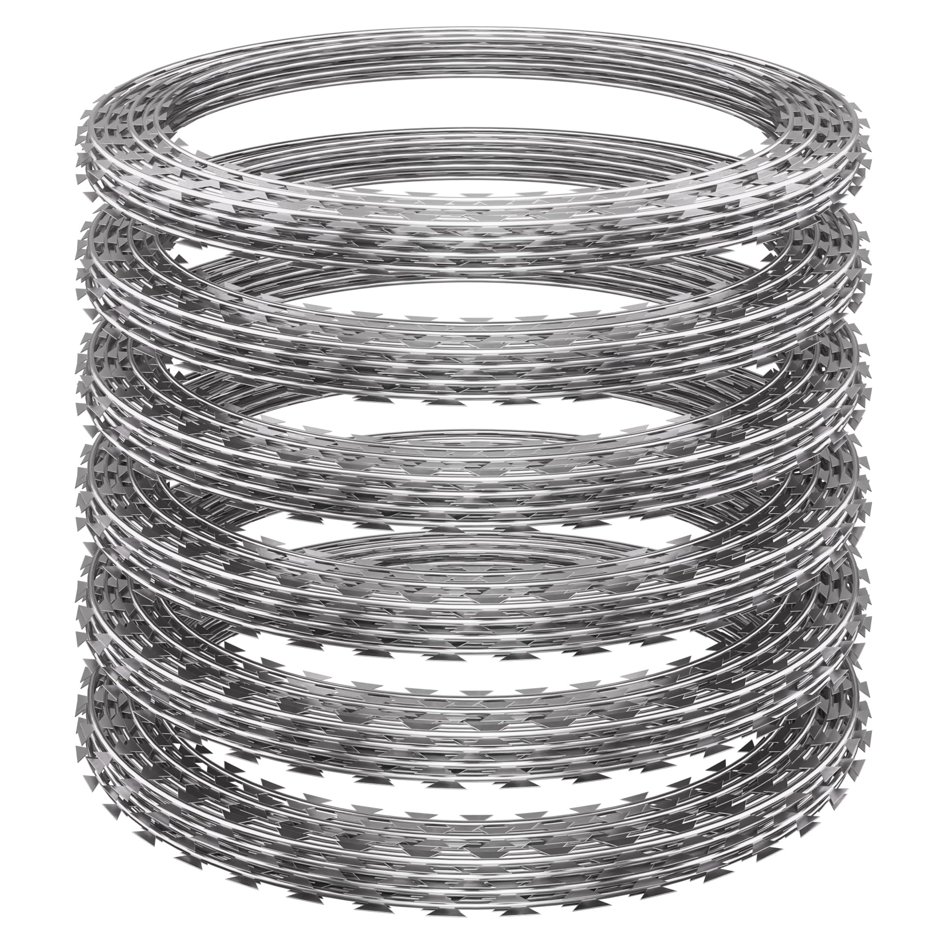 Finerelprot razor wire roll six-pack 296ft for durable perimeter fencing.