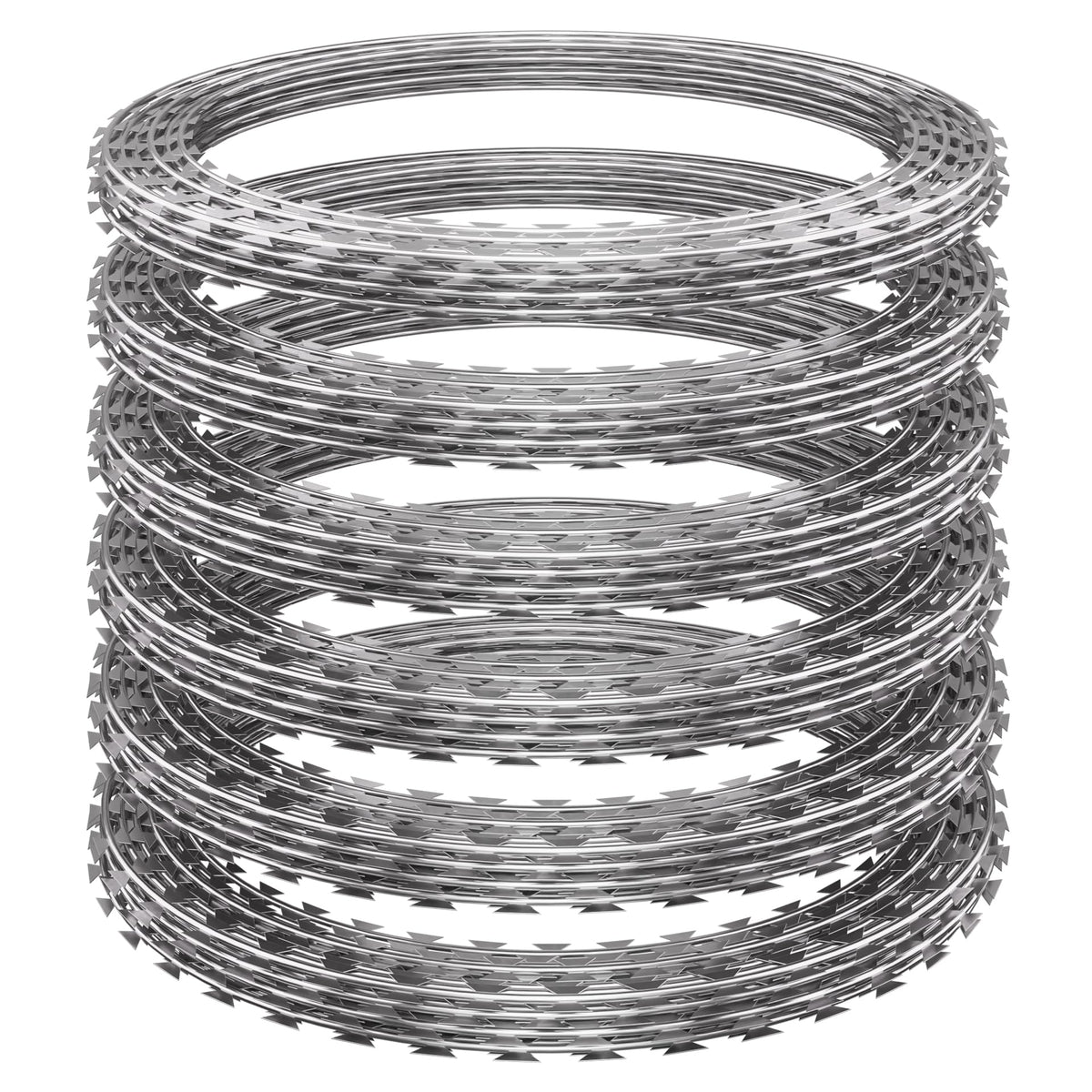 Finerelprot razor wire roll six-pack 296ft for durable perimeter fencing.