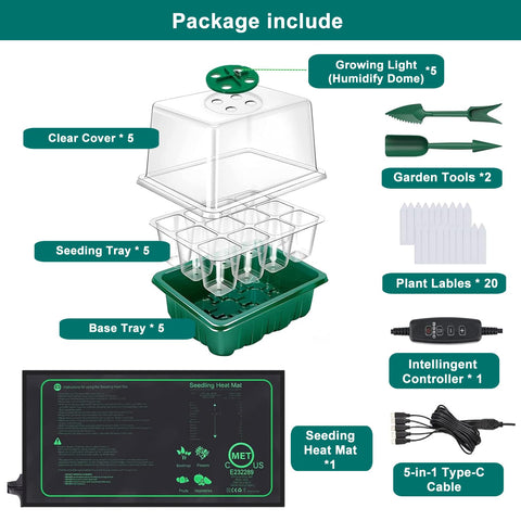 FINEST+ seed starter tray with full-spectrum grow light supporting healthy sprouts