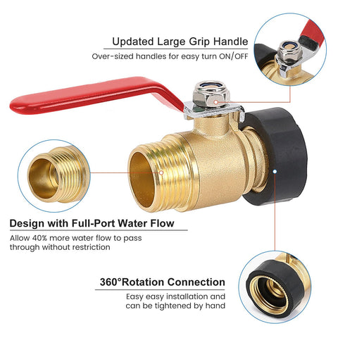 FINEST+ garden hose valve with standard 3/4-inch thread compatibility for universal connections.