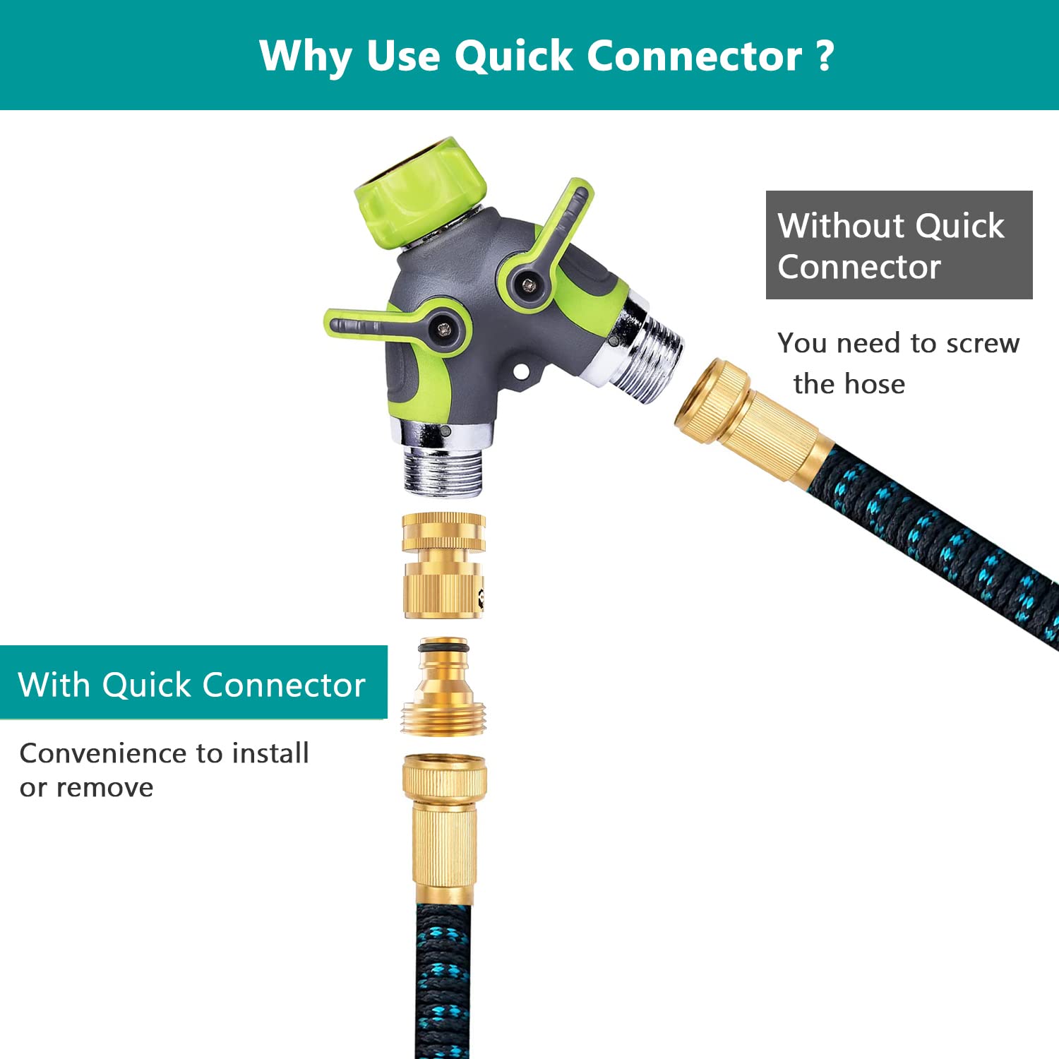 FINEST+ four brass male connectors ready for versatile, multi-attachment setups.