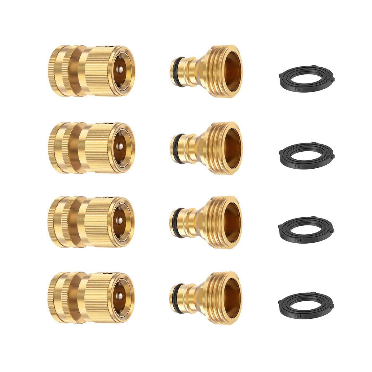 FINEST+ brass construction close-up showing durable material for outdoor hose connections.