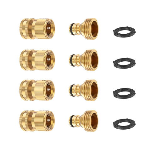 FINEST+ brass construction close-up showing durable material for outdoor hose connections.