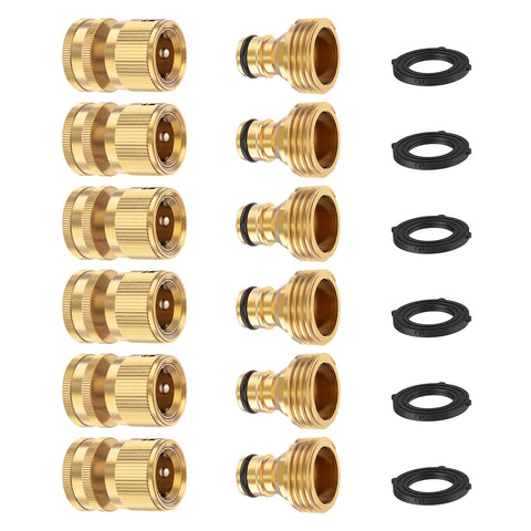 FINEST+ brass quick connect 6-set for leak-free hose connections.