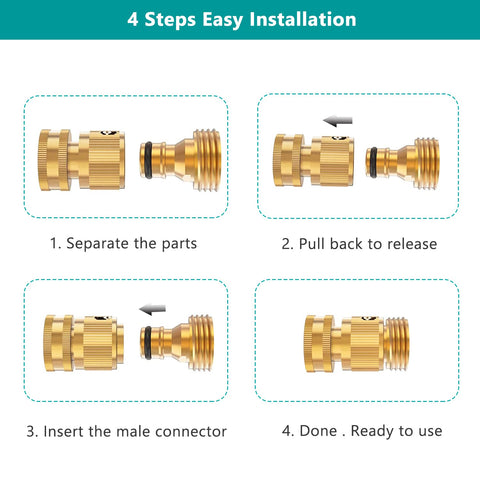 FINEST+ garden hose quick connector male end ready for fast, secure water flow.