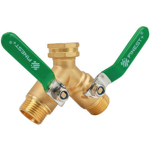 FINEST+ garden hose splitter 2-way with dual outlets for versatile watering