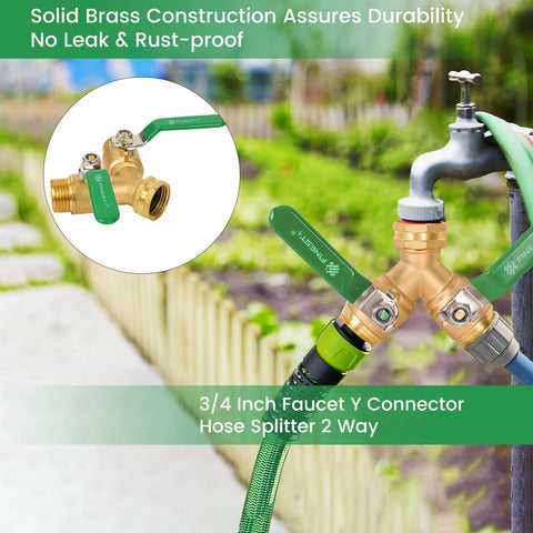 FINEST+ heavy-duty hose splitter ideal for sprinklers and nozzles
