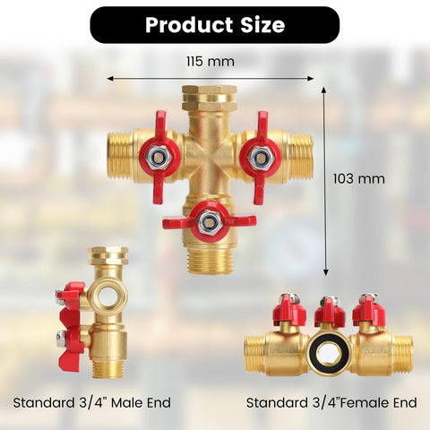 FINEST+ individual shut-off valves allow independent control of each outlet.