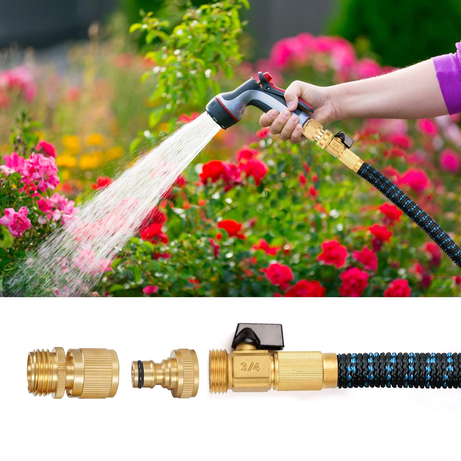 FINEST+ rubber O-rings provide a leak-proof seal and water efficiency.