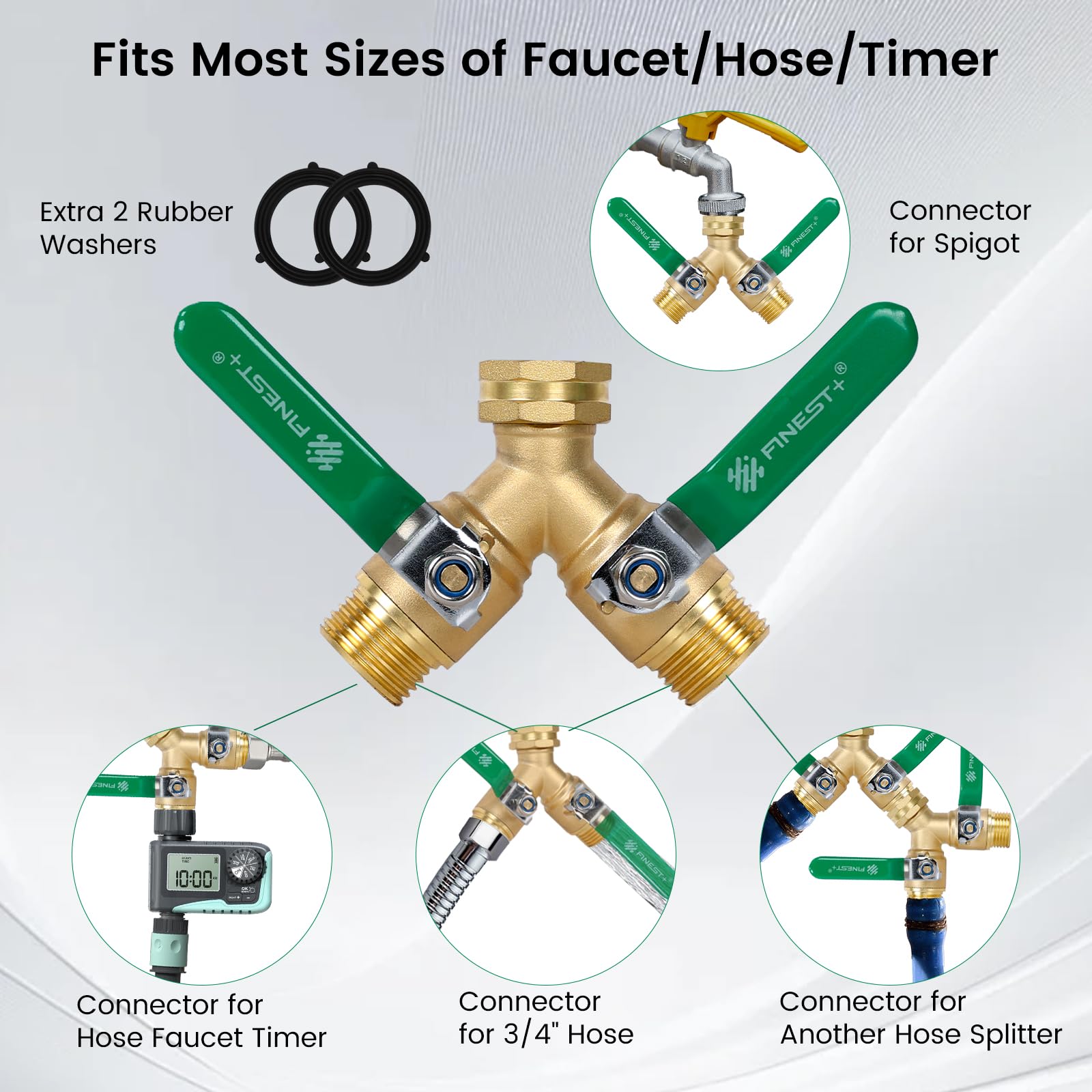 FINEST+ stainless steel long handle simplifies easy on/off control