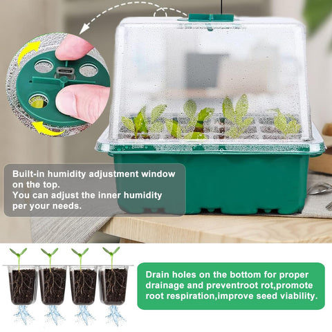 FINEST+ reusable plastic seed starter trays for multi-season use