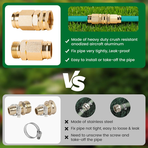 Finest+ rubber self-locking washers secure hose fittings.
