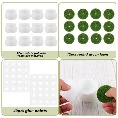 FINGOOO white foam preinstalled for quick, clean DIY arrangements.