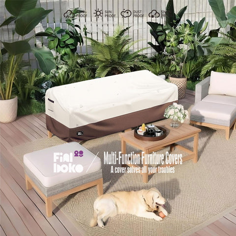 Finiboko beige and brown colorway complements outdoor decor