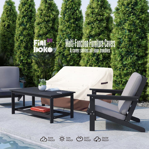 Finiboko cover fits benches, loveseats, and sofas on patios