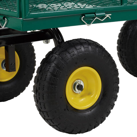 Finnhomy outdoor utility cart ideal for yard, garden, and warehouse tasks.