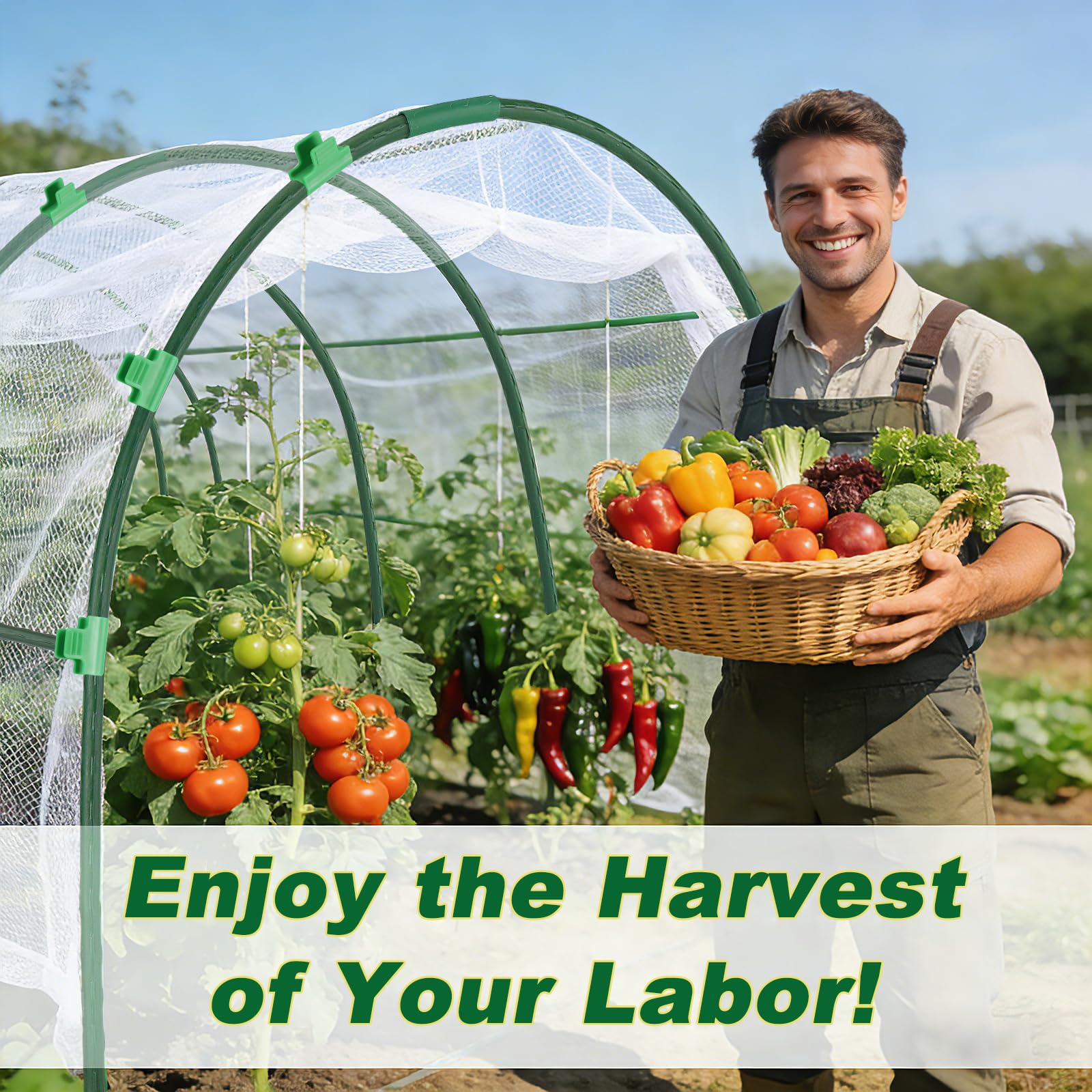 Fippy breathable mesh maintains light and water penetration while shielding crops.