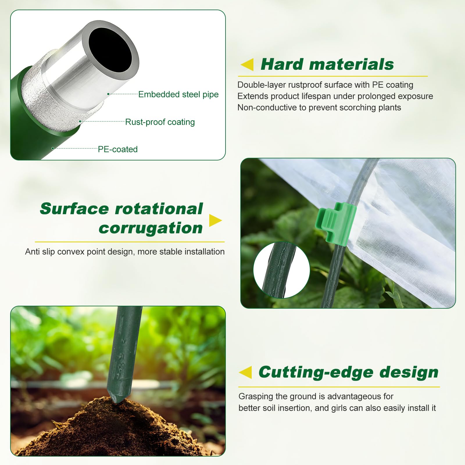 Fippy barrier netting protecting fruits and vegetables from birds and intruders.