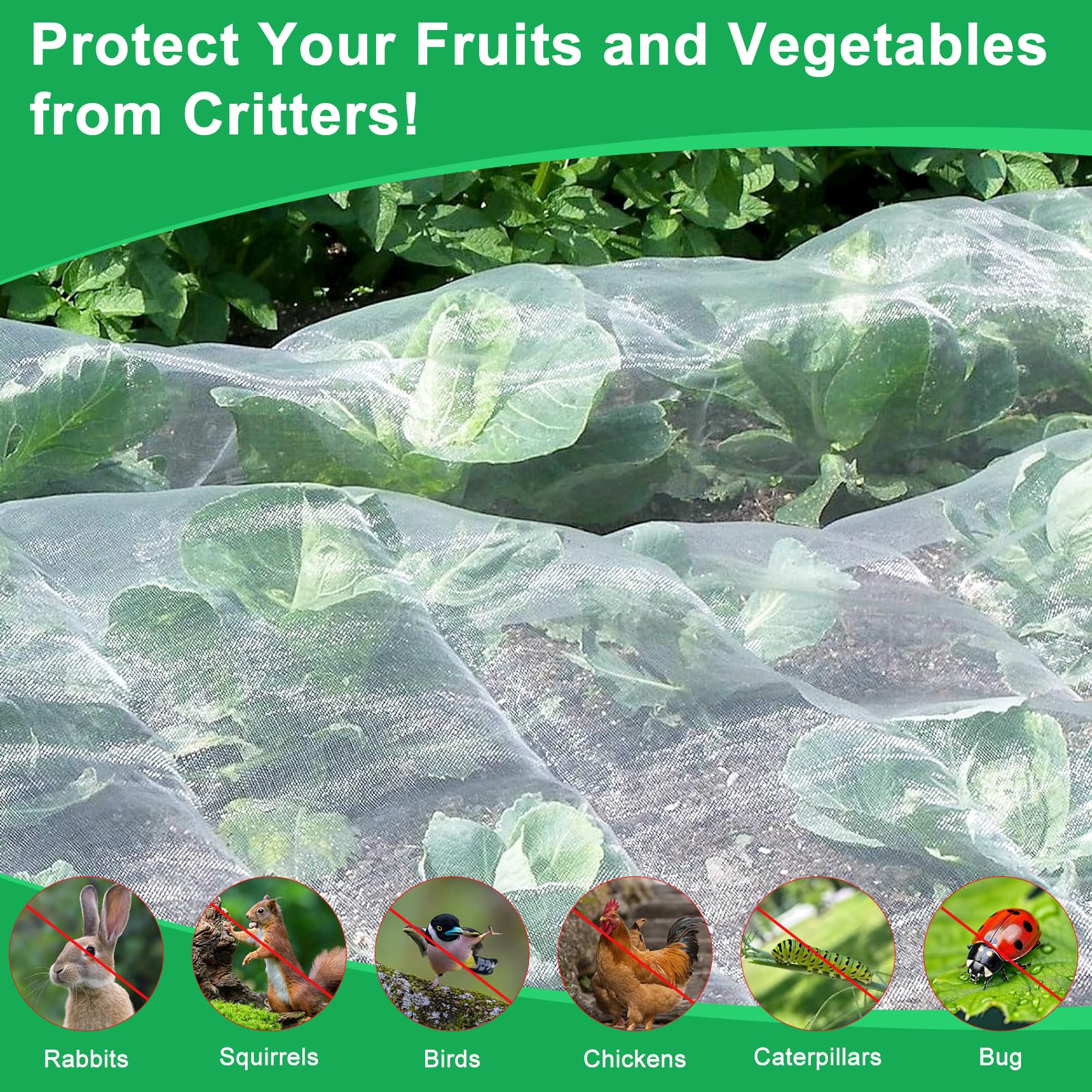 Fippy mesh design allows irrigation water to pass through the netting