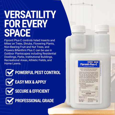 Fipronil Plus C cellulose entrapment technology offers long-lasting protection.
