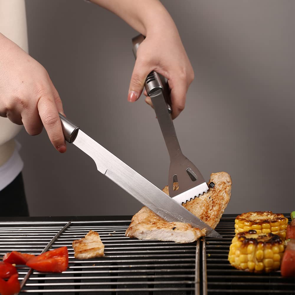 FIRBISI grill fork with sturdy grip for meat handling