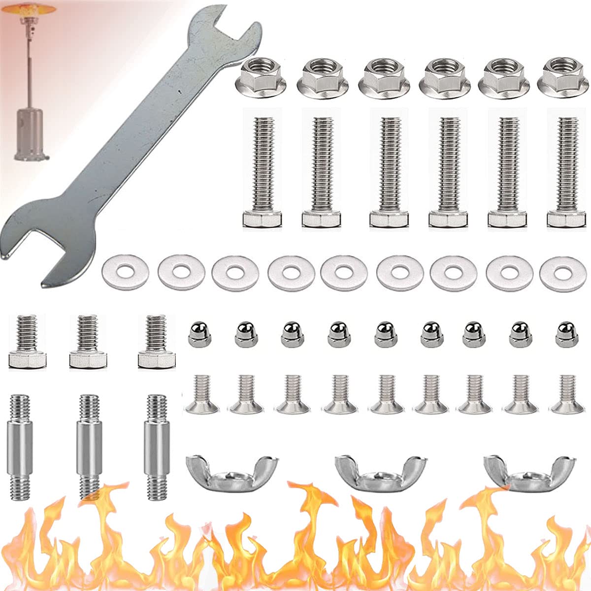 Firdnyohs patio heater hardware kit provides a complete set for sturdy assembly