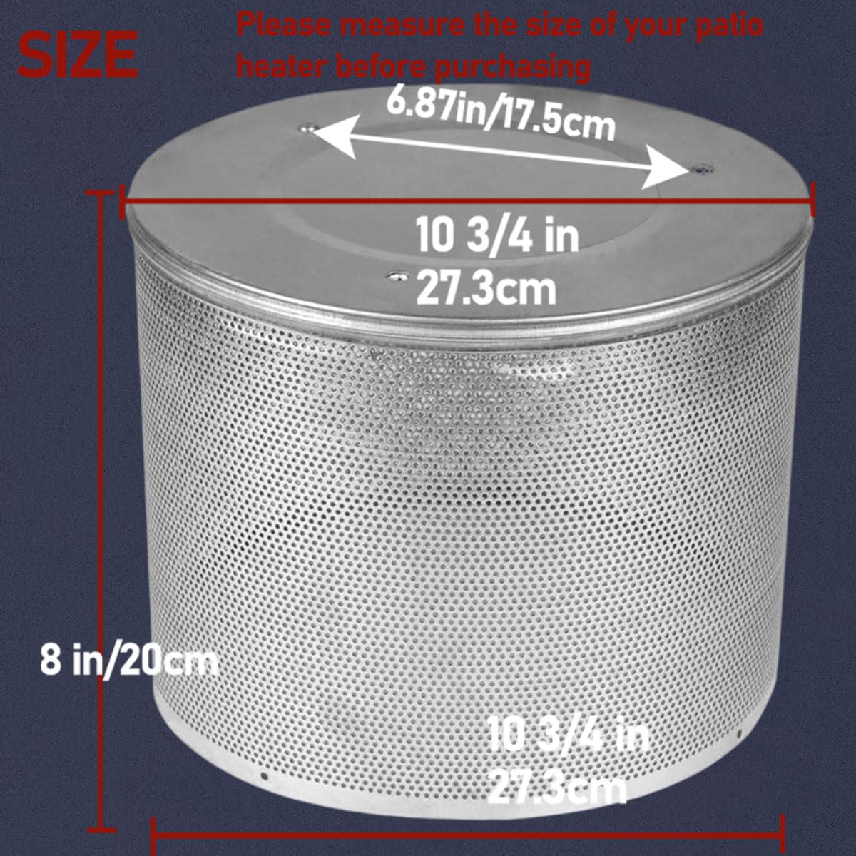 Firdnyohs patio heater replacement net grille restores normal operation quickly.