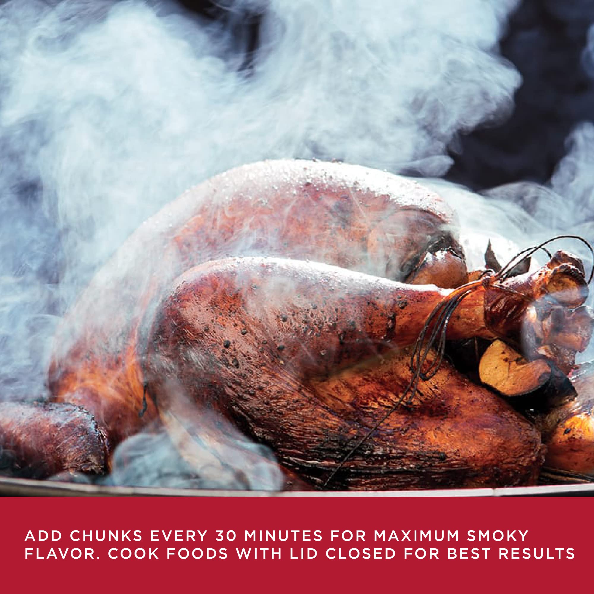 Fire and Flavor cherry wood chunks displaying deep color from smoke