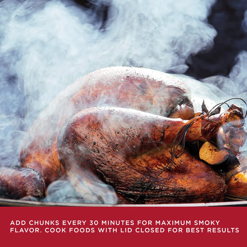 Fire and Flavor cherry wood chunks displaying deep color from smoke