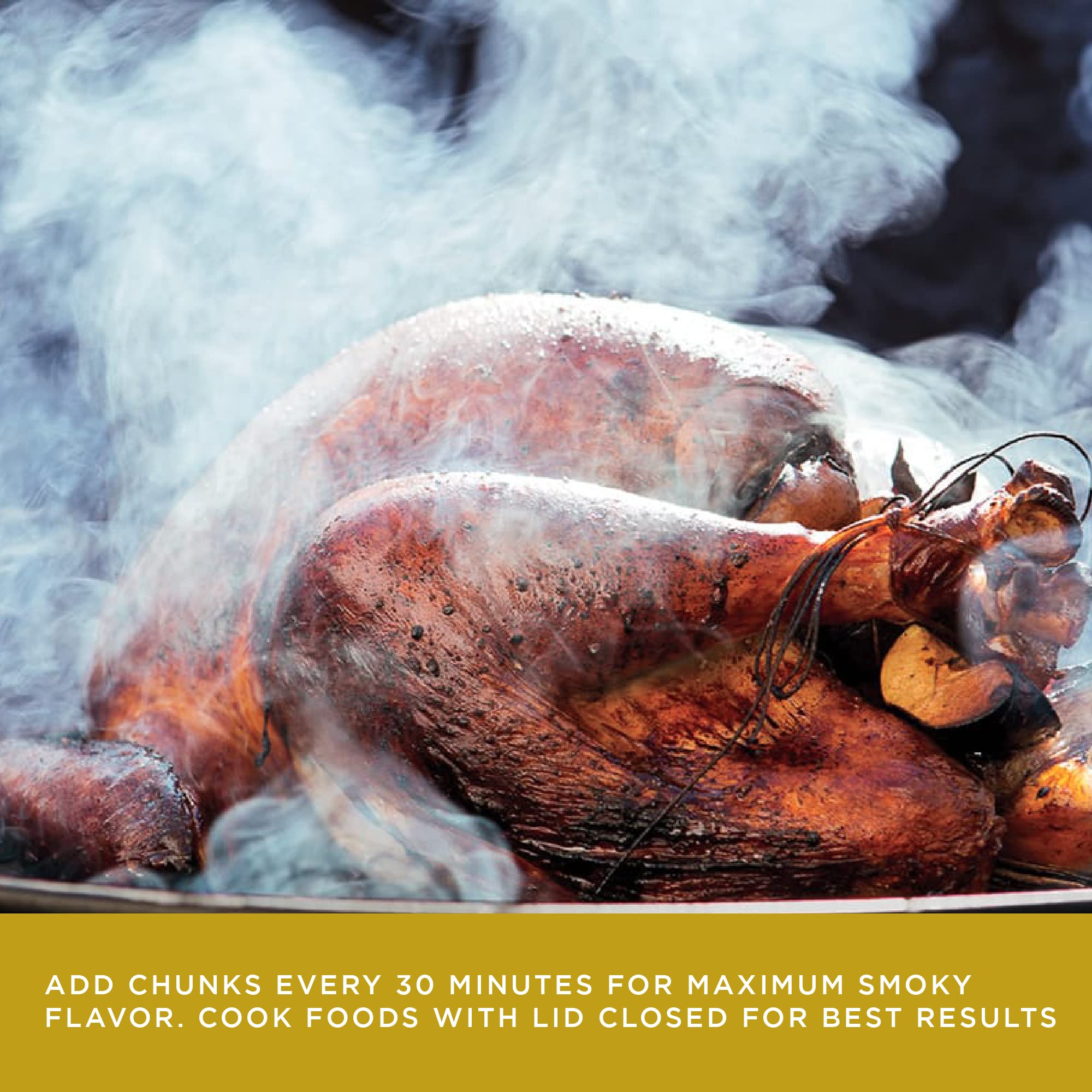 Fire & Flavor oak wood chunks in bag showcase all natural, chemical free wood.