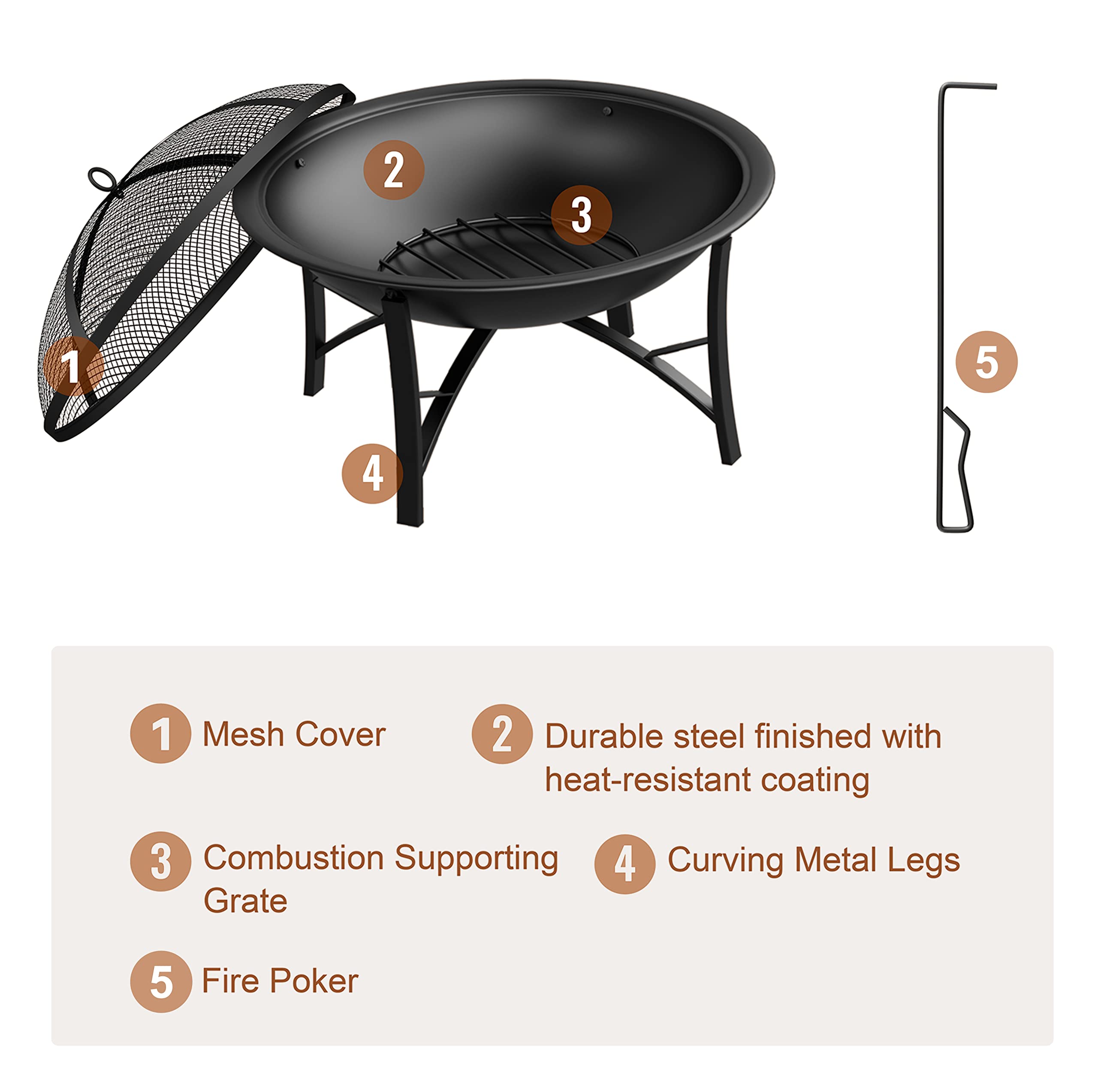 Fire Beauty compact design is easy to transport for camping