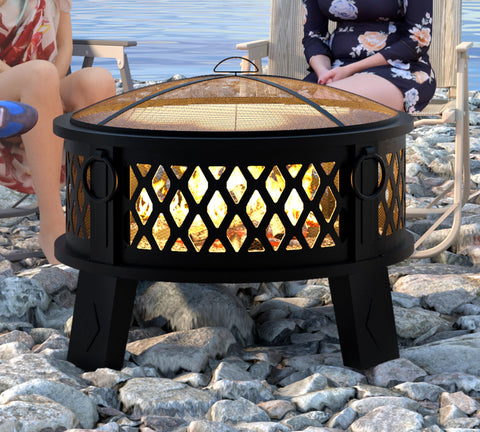 Fire Beauty cool-touch safety features allow repositioning of the pit mid-burn.