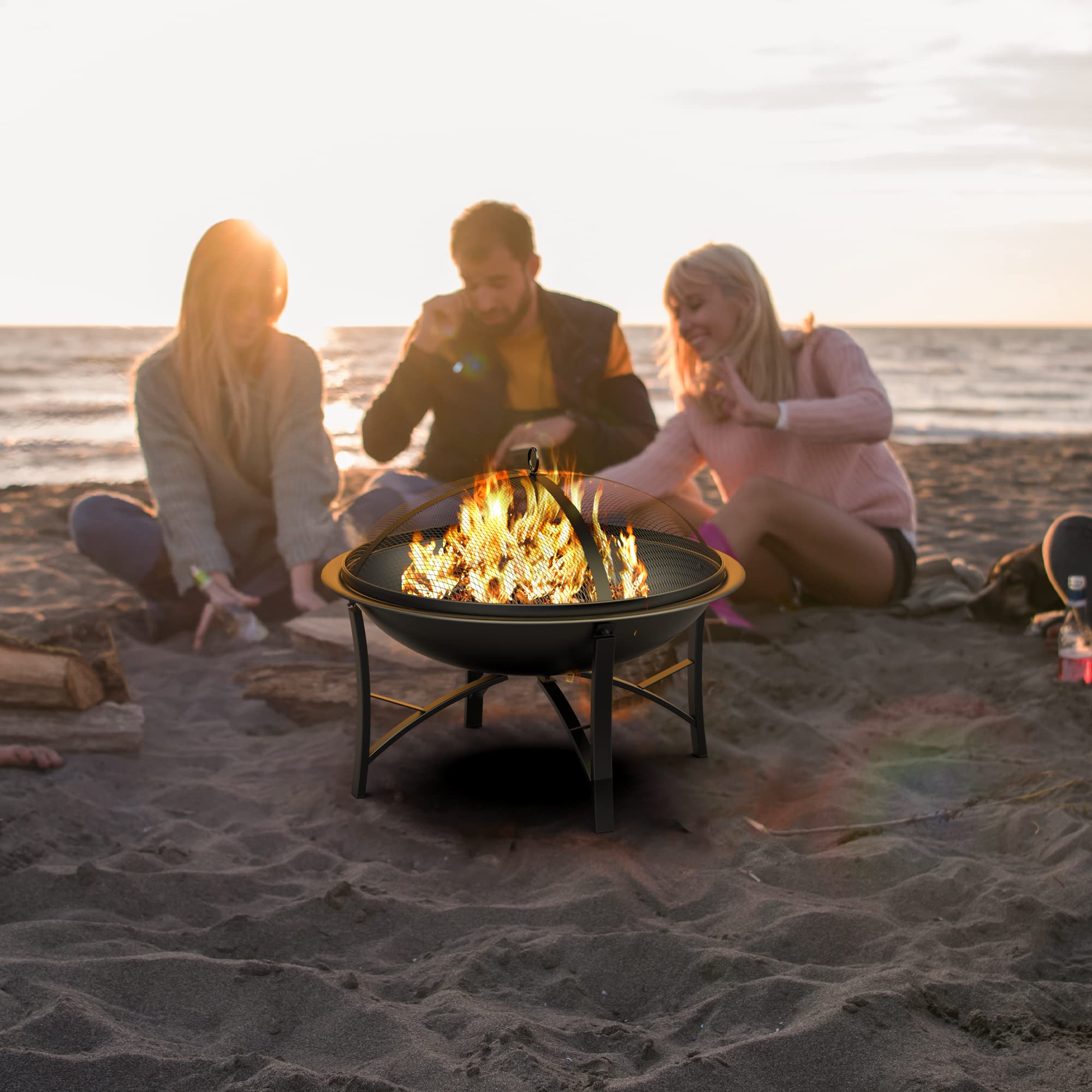 Fire Beauty poker tool for safe, easy flame management