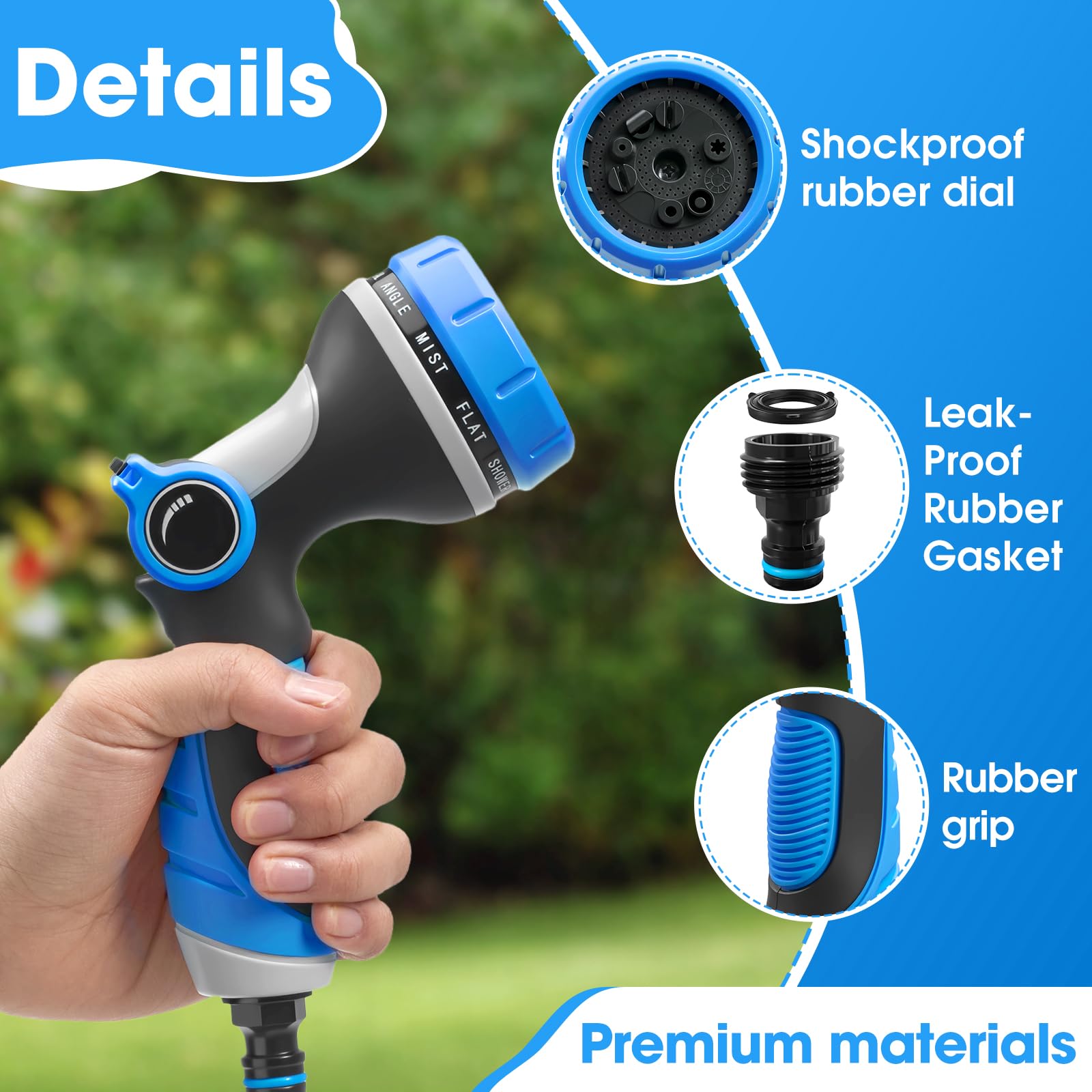 Fire Frog nozzle with slip-resistant coating provides secure grip during use.