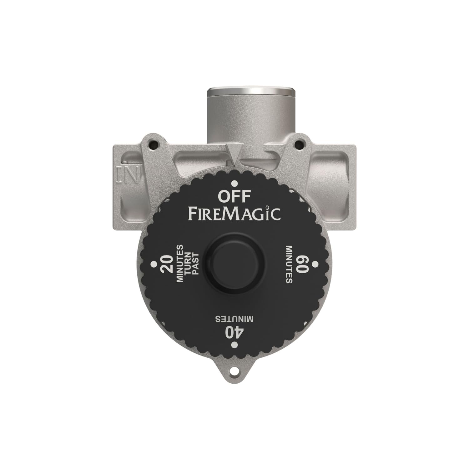 Fire Magic 1-hour shutoff timer front view shows rugged outdoor-ready design.