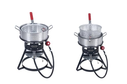 Fire Riot deep fryer basket ready for draining and crisping