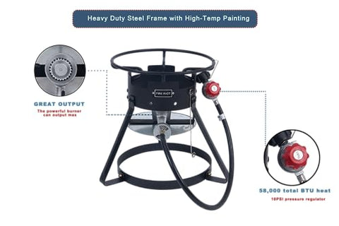 Fire Riot steel frame setup providing sturdy outdoor support