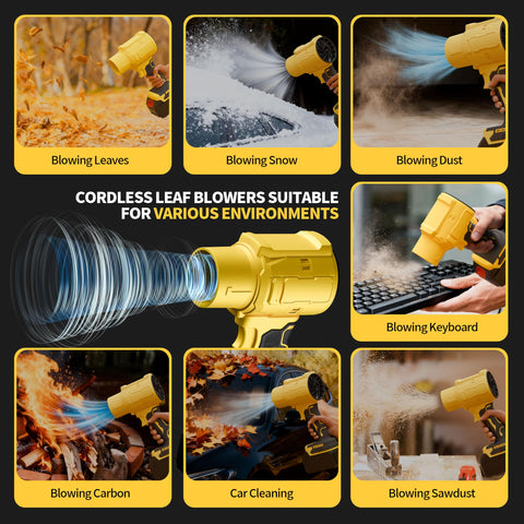 Firehelp blower helps remove water droplets and dust from car surfaces.
