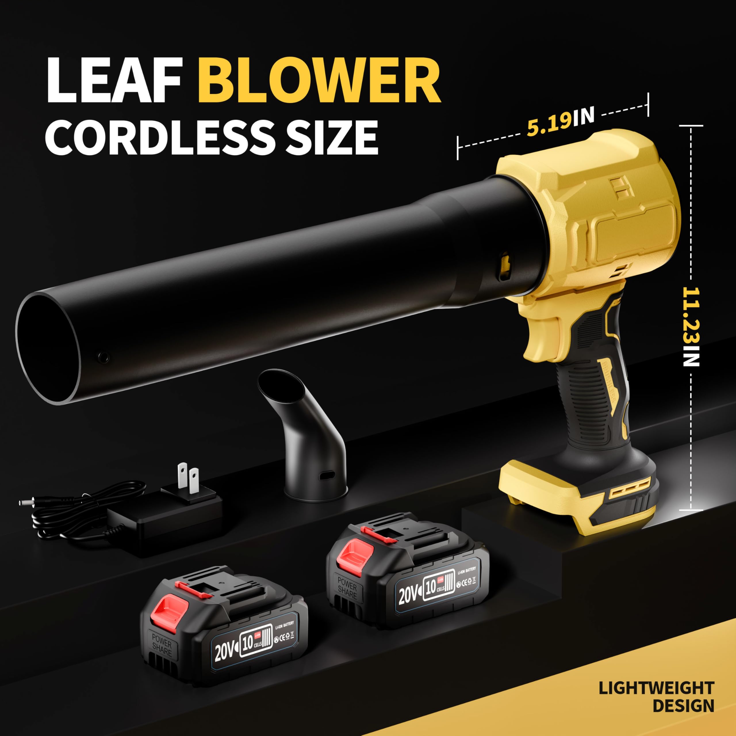 Firehelp cordless blower offers lightweight one-handed operation for less fatigue.