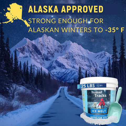 Fireki pure magnesium chloride ice melt, a clean formula