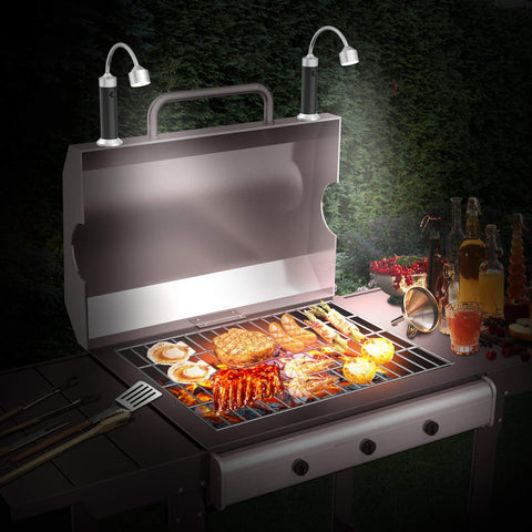 FIREOR magnetic base clips to metal surfaces for easy lighting.
