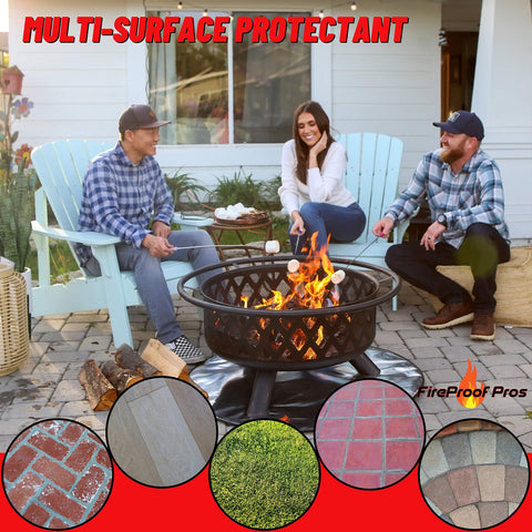 FireProof Pros non-slip, waterproof mat maintains stability during use.