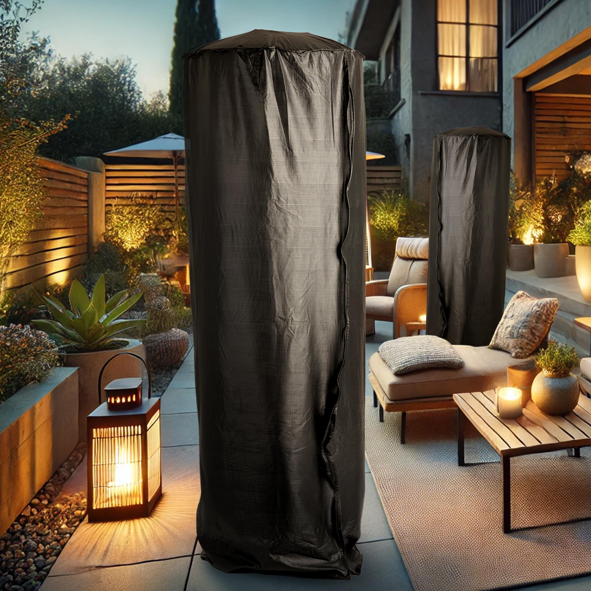 Fire Sense interior felt lining cushions heater surfaces during storage.