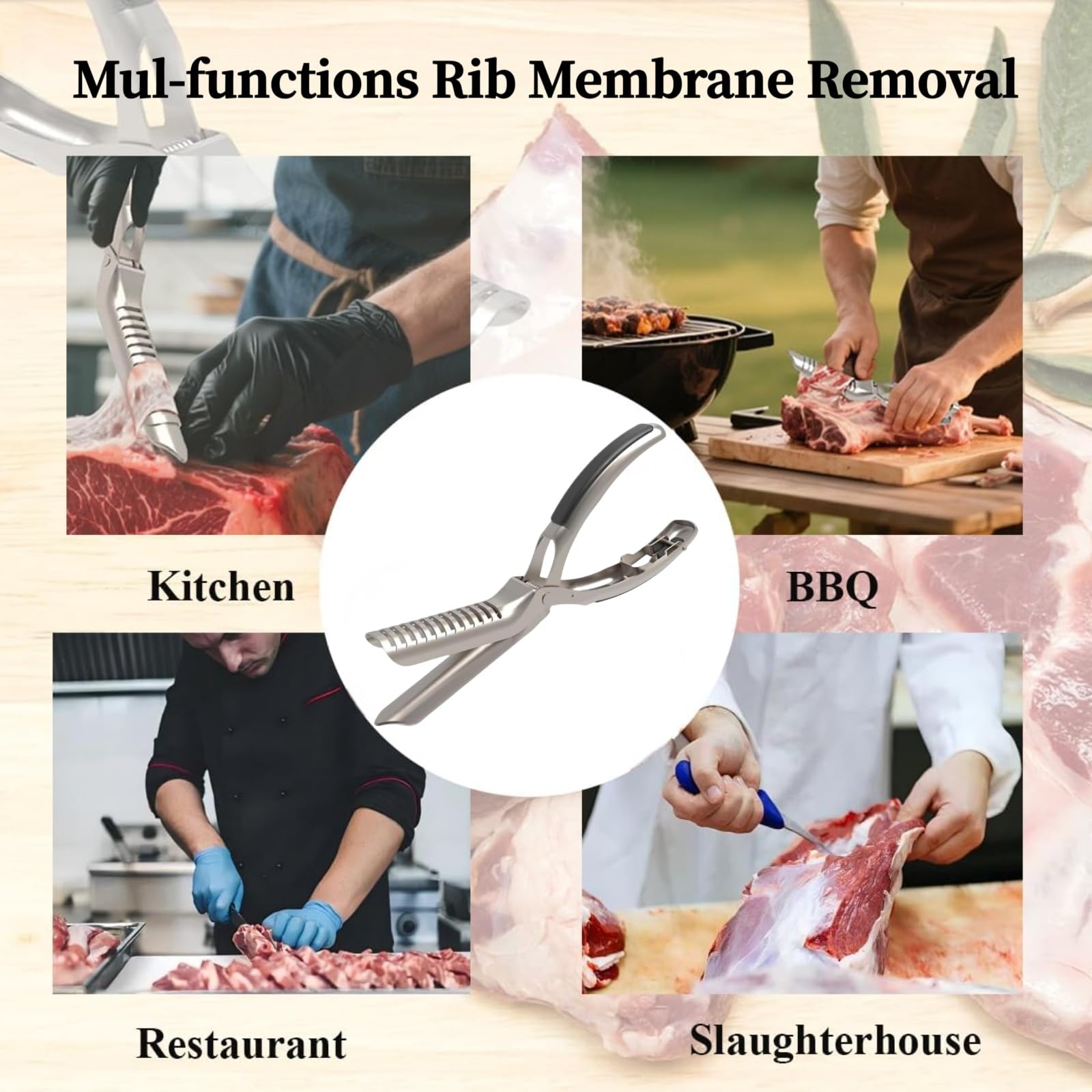 FirFiltr Rib Prep Tool Pro ergonomic handle provides comfortable grip during grilling.
